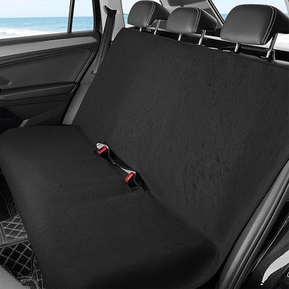 Waterproof Car Seat Cover Bench Black Full Size Universal Fits Car Sweat Towel for Trucks SUV Van Rear Car Seat Protector Protector Cloth Seats Pack of 1 by COLINOO