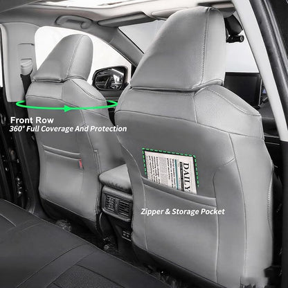 Faux Leather Seat Covers for 2022-2026 Toyota Corolla Cross,Non-Hybrid | Full Set Suv Seat Cushion for Corolla Cross L/XLE/LE,Luxury Waterproof Car Seat Protector,Factory Look,Gray - Image 4