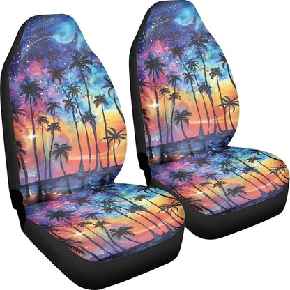 Sunset Palm Tree Car Seat Covers Front Seats Set of 2, Universal Protective Car Seat Cover Breathable&Washable Automotive Vehicle Cushion Cover, Fit for Cars, Trucks, and SUV - Image 6