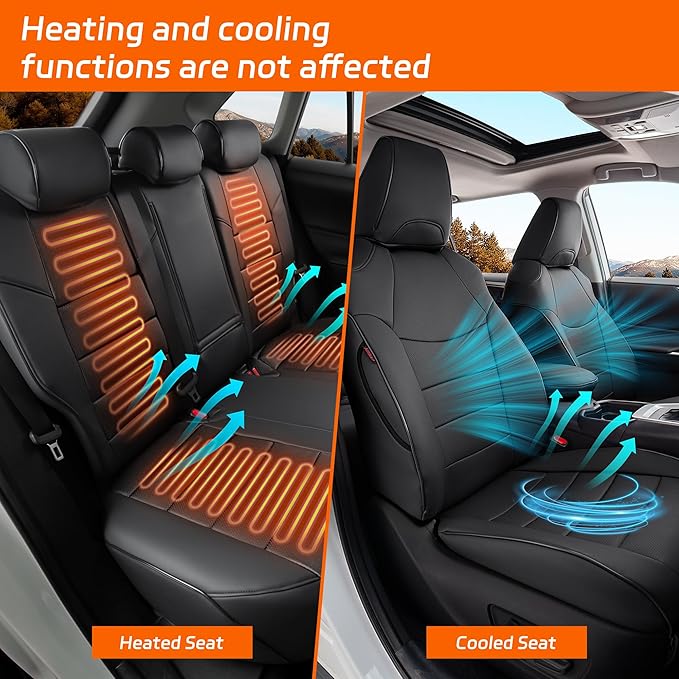 Ranaya Custom Fit Lexus Seat Covers for Lexus GX460 2012–2023 | for Base,Premium,Luxury,6-Passenger Full Set,(2nd Row Captain Chairs),Waterproof Leatherette, Pet & Kid Friendly,Black - Image 6
