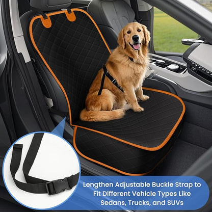 ELONGRIVER Dog Car Seat Covers, Waterproof Front Seat Cover | Scratch-Proof, Nonslip Pet Passenger Seat Cover Protector, Universal Fit for Cars Trucks SUVs, Standard Size 1 Pack - Image 2
