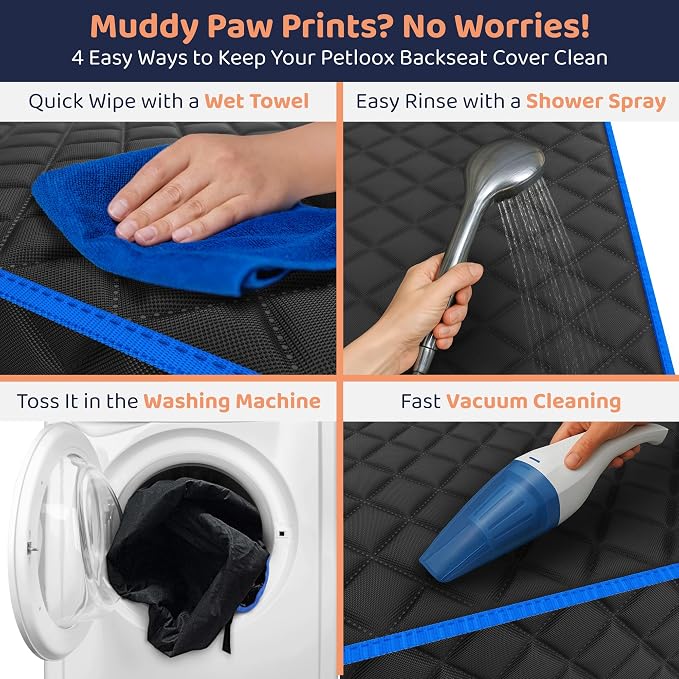 XL Dog Car Seat Cover for Back Seat, Waterproof Hammock for Car, SUV & Truck, Non-Slip Backseat Cover for Dogs, Heavy-Duty Dog Hammock Style Seat Protector Pets, Easy to Install & Clean - Image 5