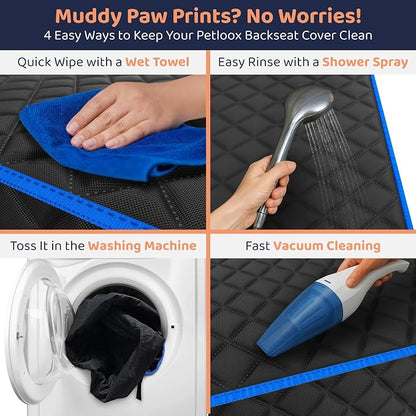 XL Dog Car Seat Cover for Back Seat, Waterproof Hammock for Car, SUV & Truck, Non-Slip Backseat Cover for Dogs, Heavy-Duty Dog Hammock Style Seat Protector Pets, Easy to Install & Clean - Image 5