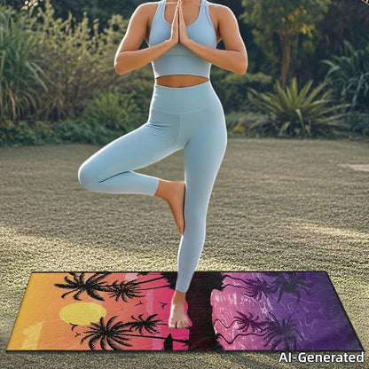 SEANATIVE Purple Sunset Beach Multi-Purpose Car Drying Towels - Absorber Towel for Car Wash & Gym Enthusiasts Automotive Seat Covers - Sweat Towels for Yoga & Hot Weather Driving - Image 3