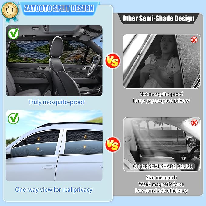 ZATOOTO Subaru Forester Sun Shade 2019-2024, UV Heat Protection | 99% UV Block, Heat Reduction, Camping Privacy, Strong Magnets, Baby Pet Protection, Road Trip Comfort, Easy Install - Image 3