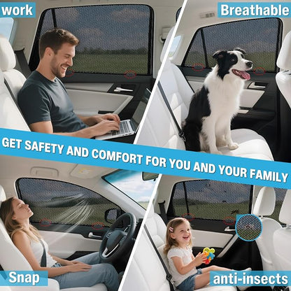 ZATOOTO Mesh Car Window Shades for Subaru Forester 2019-2024 | Mesh Shades Ventilate, Block Sun & Preserve Privacy, Easy Install, Note: Unfold Gently, Edges Wear With Frequent Use. - Image 5