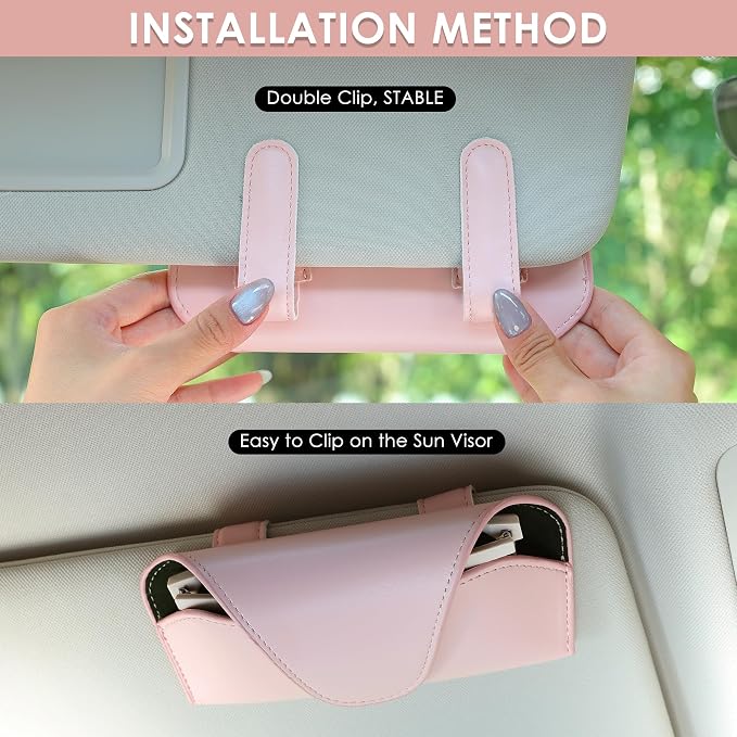 Sunglass Holder for Car Visor, Car Sunglasses Holder Eyeglasses Holder for Visor Accessories - Image 4