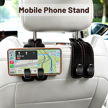 SUKIPIN Car Hooks, Car Seat Headrest Hooks for Purses and Bags 4-Pack Black | Car Accessories for Women, Solid Durable Construction, Quick Tool-free Mounting, Universal Fit for Most Vehicle Headrests - Image 5