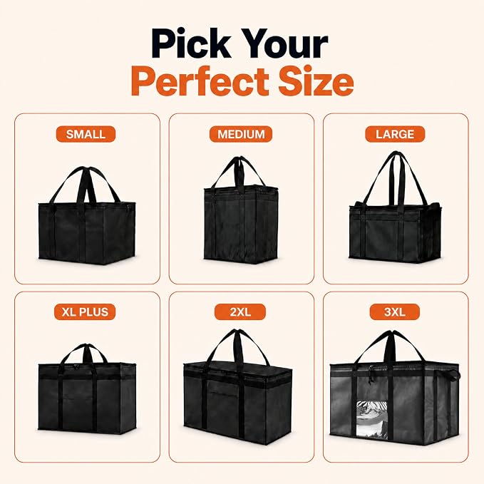 NZ home Insulated Food Bag, Portable Cooler Tote (2XL, Green, 1 Pack) | Large thermal bag, For cold & hot food, Soft sided cooler, Heavy duty carrier, Grocery shopping, Food delivery, Catering bag - Image 9
