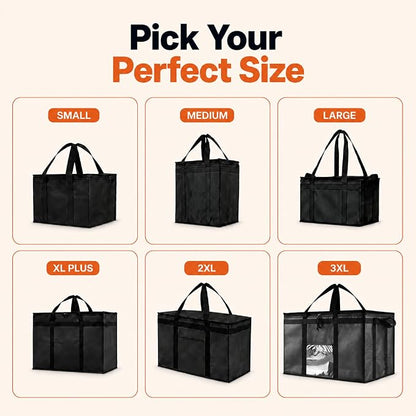 NZ home Insulated Food Bag, Portable Cooler Tote (2XL, Green, 1 Pack) | Large thermal bag, For cold & hot food, Soft sided cooler, Heavy duty carrier, Grocery shopping, Food delivery, Catering bag - Image 9