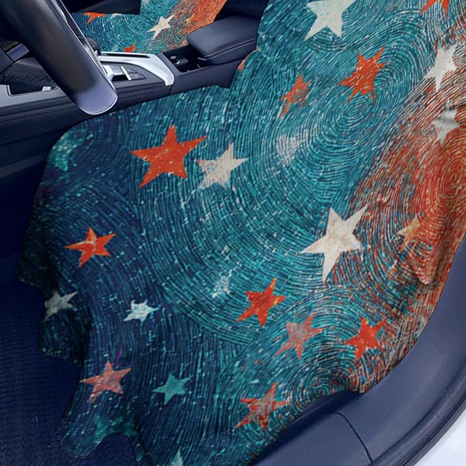 2 Pack Car Towel Seat Covers with Storage Bag, Multifunctional Towel for Gym Outdoor Sport, Picnic, Beach, Pet Dog Travel,Non-Slip Washable Car Seat Protector (Starry) - Image 3