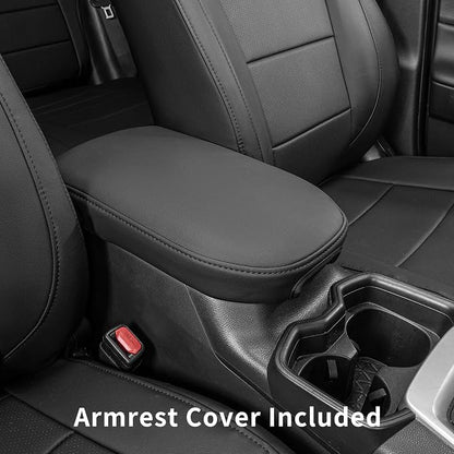 coverdream Custom Seat Covers for 2017-2022 Honda CR-V,Premium Faux Leather Car Seat Cover Set,Full Set Waterproof SUV Seat Protector,Armrest Covers Included (Black/Gray) - Image 9