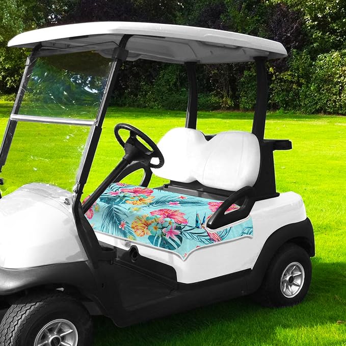 ENYORSE Golf Cart Seat Covers, Tropical Floral Seat Towel Blanket, Soft Breathable Microfiber, Keeps Seats Cool & Comfortable, 51”x31”, Fits 2 & 4 Passenger EZGO, Yamaha,Club Car Carts - Image 5