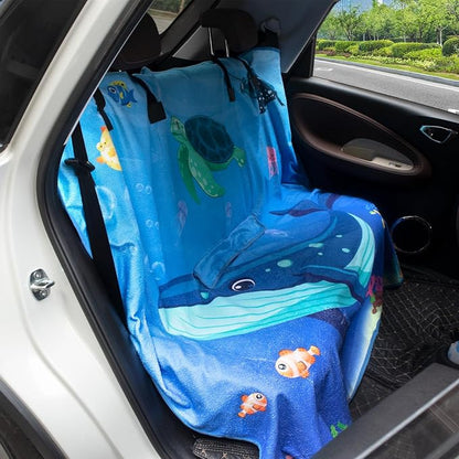 Waterproof Sweating Car Seat Cover for Post Gym Workout, Running, Swimming, Beach and Hiking, Universal Fit Non-Slip Bucket Seat Protector for Cars SUV Trucks, Machine Washable (Bench Ocean) - Image 5
