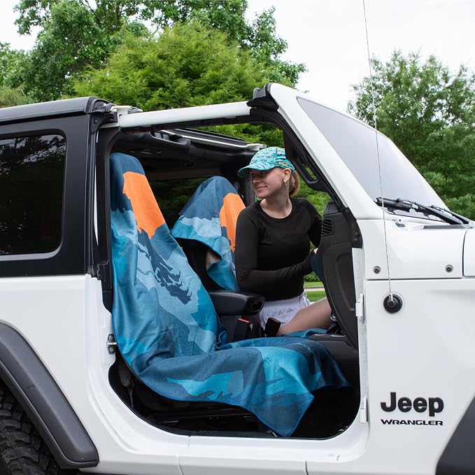 Sprints Athletic Running Towel, Full-Sized, Car Seat Cover - Performance Microfiber (Sasquatch Habitat) - Image 4