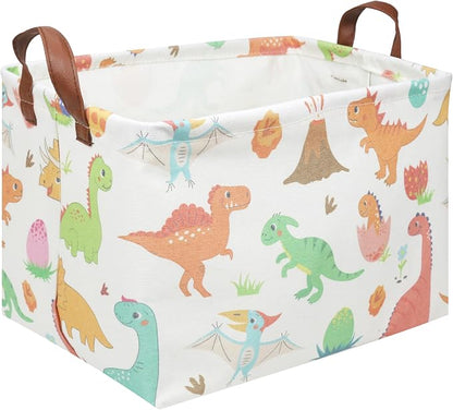 Rectangular Easter Dinosaur Basket,Waterproof kids toy storage box bedroom,Dinosaur Storage Box,kids laundry Basket,Easter Room Decor,Nursery Hamper,Gift Baskets(Dinosaur) by FXOCSHE