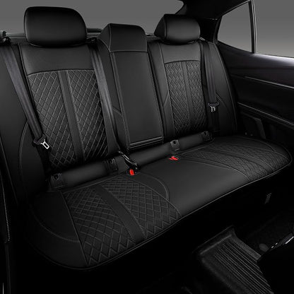 Custom Fit Camry Seat Covers for 2025 2026 Toyota Camry LE SE - Black | Waterproof Faux Leather Full Coverage, Car Seat Protectors Full Set with Armrest Covers, Airbag Compatible - Image 2