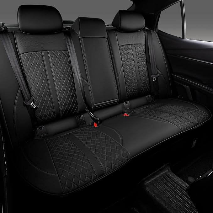 Custom Fit Camry Seat Covers for 2025 2026 Toyota Camry XLE XSE- Black | Waterproof Faux Leather Full Coverage, Car Seat Protectors Full Set with Armrest Covers, Airbag Compatible - Image 2
