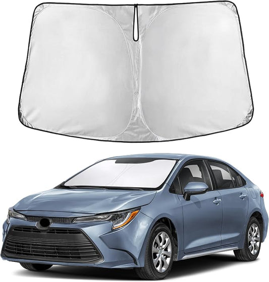 Autovir Windshield Sun Shade Fit for 2020-2024 2025 2026 Toyota Corolla | Sunshade, Front Car Window Shades Sun Visor, Blocks UV Rays & Heat, Car Accessories by Autovir