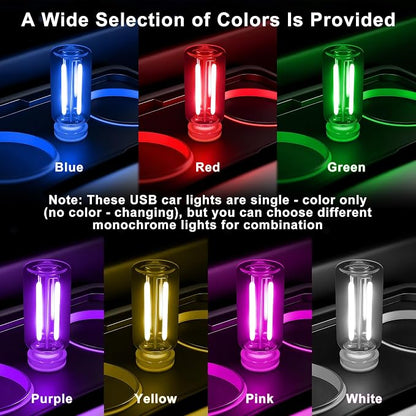 Car USB Night Light Touch Dimmable - 1-Pack Retro LED Filament Lamp for Truck Interior, Bedroom & Camping | Glass Bottle Ambiance Lighting (Green) - Image 7