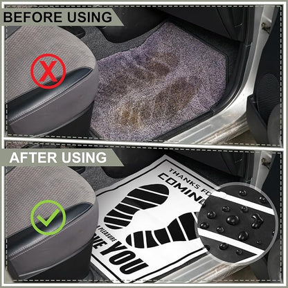 Frienda Paper Floor Mats Disposable Waterproof Car Pads,White,22 X 17 Inch | Plastic Film Covered for Car Detailing, Mechanics, Vehicle Carpet Protection, Automotive Service Centers, Dealerships - Image 4