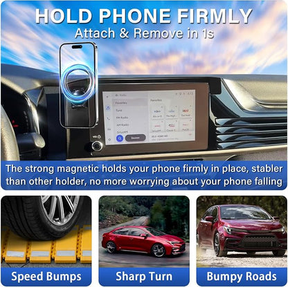 Car Phone Holder for Toyota Camry LE/SE 2025-2026 Accessories 8-inch Screen | Magsafe Strong Magnetic Phone Mount for iPhone, 360° Hands-Free No Air Vent Blockage One-Hand Operation Stable Stand - Image 7