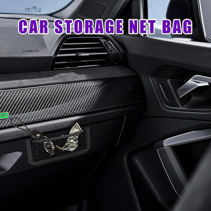 Dickno 6 PCS Car Pocket Phone Net, Universal Seat Side Storage Net Bag with Double Sided Tape, Automotive Frame Storage Net Pocket, Vehicle Interior Organizer for Phone Purse Bag - Image 6