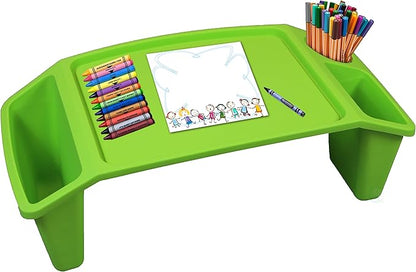 Kids Lap Desk Tray, Portable Activity Table, Green, Set of 12 (QI003253G.12) by Basicwise
