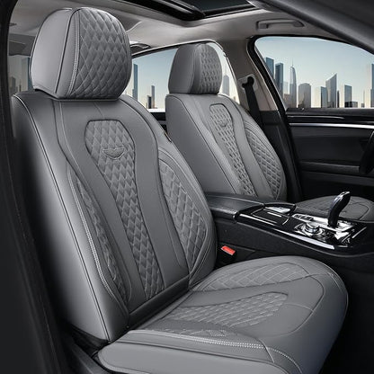 Coverado Car Seat Covers, Gray Seat Covers Full Set, Auto Seat Cover 5 Seats, Car Seat Cushion, Car Seat Covers Front Seats Back Seat Covers, Seat Cover Car Seat Protector Universal Fit Most Cars - Image 2