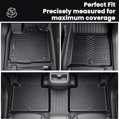 AUXKO Floor Mats for Kia Telluride 2027 7&8 Seater Gas Not for Hybrid | High Wall,All-Weather,All Season,Odorless,Anti Slip,Rain&Salt Resistant,TPE Material,Black,Accessories,Pet Friendly - Image 6