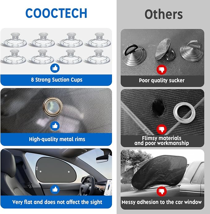 2026 New Upgrade Car Window Shades for Side Window(4 Pack),Car Window Shade for Baby with 8 Suction Cups,Sun Shade Side Window Can Blocks 99.98% UVR,Sun Shade for Window - Image 5