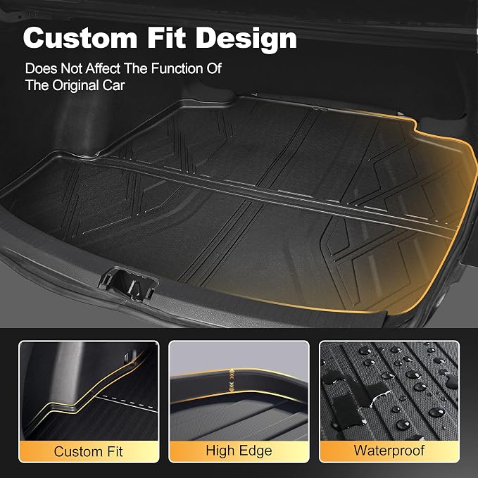 2020-2026 Corolla Cargo Liner - AOMSAZTO Custom Fit Trunk Mat Compatible with Toyota Corolla Sedan & Corolla Hybrid 2020 2021 2022 2023 2024 2025 2026 Cargo Mat (Not for Hatchback) - Image 3