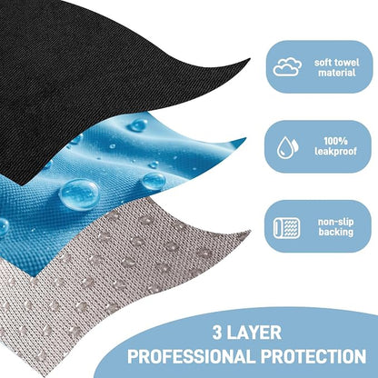 Waterproof Car Seat Cover Towel Front Seats 2 Pack, Universal Fit for Cars | Waterproof Sweating Seat Protector for SUVs, Anti-Slip Front Seat Cover for Gym, Outdoor, Pets & Travel, Black - Image 5