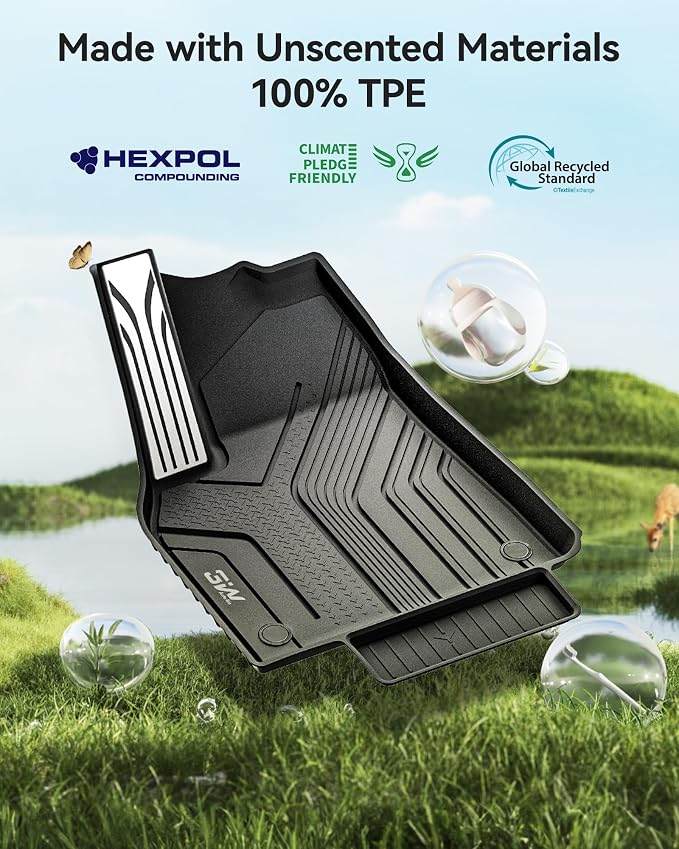 3W 10PCS Floor Mats for Tesla New Model Y 2025-2026 Only Standard | TPE All Weather Floor Liner, Trunk Mat, Seat Back Cover Protector, Cargo Liners, Model Y Accseeories(Not Premium/Performance) - Image 4