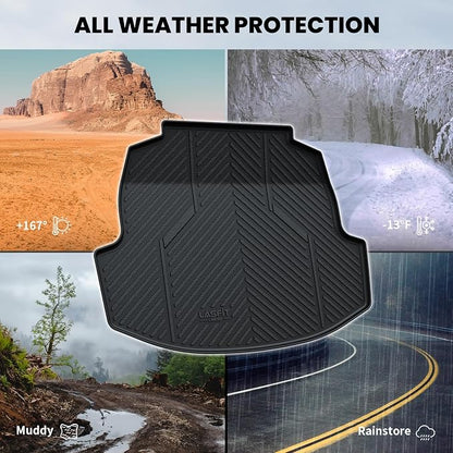 LASFIT Cargo Mats for Toyota Corolla Sedan & Hybrid 2020-2026 | All Weather TPE 3D Custom Fit Cargo Liner, Full Coverage Secure-Fit Trunk Mat, Easy to Wash - Image 6
