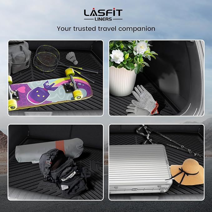 LASFIT Cargo Mat for Honda CR-V 2017-2022 (Only Gasoline) | Custom Fit Trunk Mat, All Weather TPE, Kid & Pet Friendly, Easy Clean for Family Use (Tray in Lower Position) - Image 9