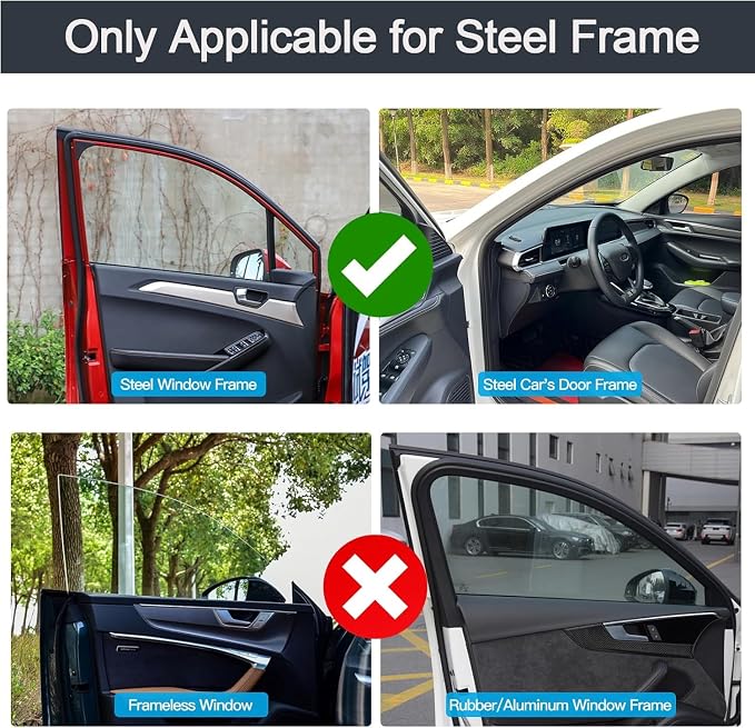 ZATOOTO Magnetic Car Window Shades for Driver Side Window, Full Blackout | Privacy, UV‑Block, Heat Insulation, Metal Frame Fit, No Adhesive, Tool-Free Install, For Travel Camp Privacy - Image 5