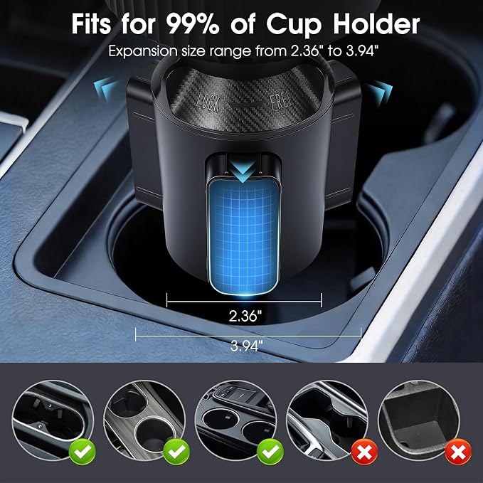 Cup Holder Tablet Mount, Ipad Cup Holder Car Mount Expander [2026 Upgraded] with 22" Height Adjustable Arm for Tablet iPhone 3-13in iPad Pro Air Mini, Fire, iPhone 15, Galaxy S24 Z Fold 5 - Image 3