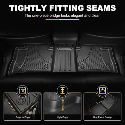 AOMSAZTO Floor Mats for Toyota Rav4 2019-2025 Hybrid & Venza 2021-2025 | Custom Fit Floor Liners & Cargo Liner with Seatback Mat All-weather Easy to Clean Heavy Duty Waterproof Trunk Mat - Image 5