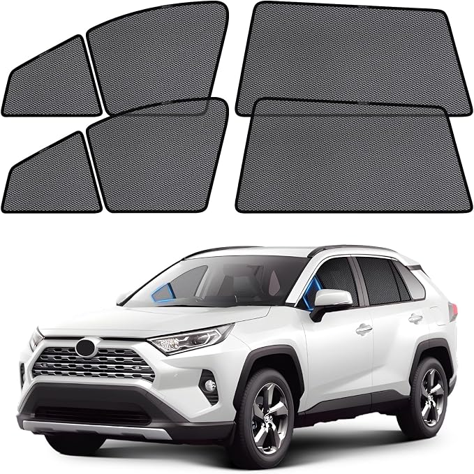 ZATOOTO Toyota Rav4 Window Shade 2019-2024, Breathable & Bug-Free | Front Side Window Segmented, Clear Rear Mirror Sight, UV Protection, Privacy, Car Side Window Screens for Camping - Image 8