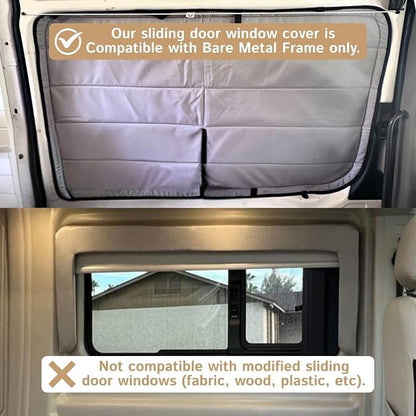 Living in a Bubble Insulated Blackout Sliding Door Window Cover for Mercedes Sprinter Van Year 2007-2026, NCV3 & VS30 (Bare Metal Frame) - Image 5