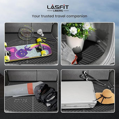 LASFIT Cargo Trunk Mat for Toyota RAV4 2013-2018 (Include Hybrid) | 100% TPE All Weather Custom Fit Waterproof RAV 4 Cargo Liner Automotive Accessories, Lifespan 5 Years+, Black - Image 8