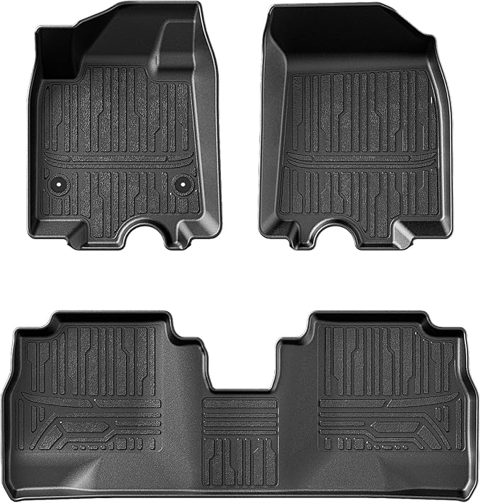 BestEvMod All Weather Liner Floor Mats Compatible with Chevrolet Equinox EV 2026 2025 2024 Accessories Heavyduty Anti-Slip 3D Pattern Waterproof Protect Liner 1st & 2nd Rows Set (Floor Mats) - Image 7