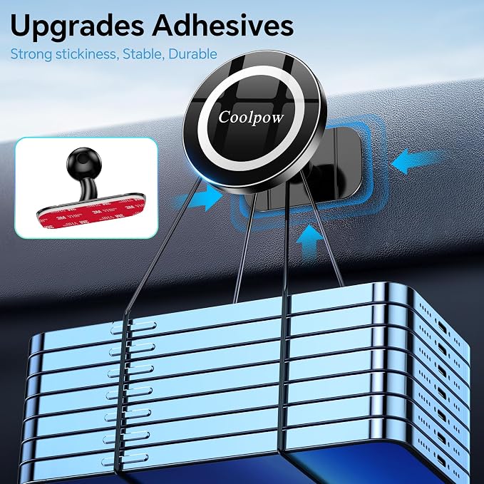 for iPhone MagSafe Car Mount Dashboard【Stronger Magnets】 Magnetic Phone Holder for Car Dash【Hands Free 】 Magsafe car Holder for Car Fit iPhone 15 14 13 12 Pro Max Plus Mini Mag Safe Case &Cell Phone - Image 5