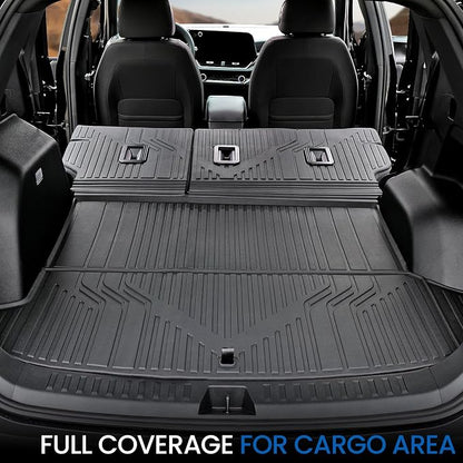 Cargo Mat for Chevy Equinox & GMC Terrain 2025-2026 Accessories | Gas Only, One-Piece Cargo Liner & Rear Seat Back Protector, All Weather TPE, Non Slip & Odorless & Scratch Proof, Quick Clean - Image 3