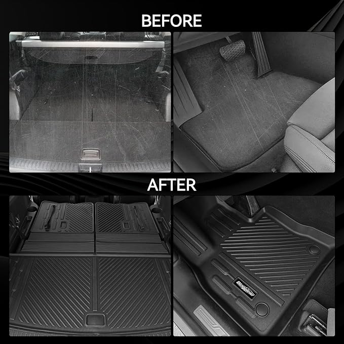 Floor Mats for Ford Bronco Sport 2021-2026(Not for 4 Door) | Trunk Mat and Backrest Mat All Weather TPE Protector Odorless Full Set Interior Accessories Floor Liners - Image 5