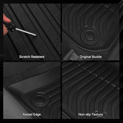 Floor Mats for 2007-2016 Jeep Compass/Patriot Accessories | for 2007-2012 Dodge Caliber Trunk Mat & Backrest Protector & Door Sill Guard All Weather TPE Interior Floor Liners - Image 7
