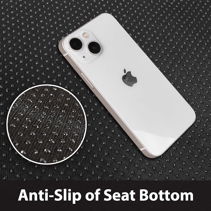 CAR PASS 3D Foam PU Leather Car Seat Covers, Universal Seat Covers Front 2 for Trucks SUV Sedan Automotive Seat Covers Armrest Airbag Compatible Waterproof Comfortable Faux Nappa Leather All Beige - Image 9