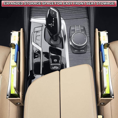HOLDCY Car Seat Gap Filler Organizer - Leather Console Side Pocket Seat Storage - Stylish and Practical Car Accessories for Cars,SUV,Truck (Beige - 2 Pack) - Image 7