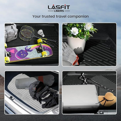 LASFIT Cargo Mat for Dodge Grand Caravan 2008-2020/Chrysler Town & Country | for Chrysler Town & Country 2008-2016 Trunk & Backrest Mat, All Weather TPE, Custom Fit, Full Edge Coverage, Easy to Clean - Image 8